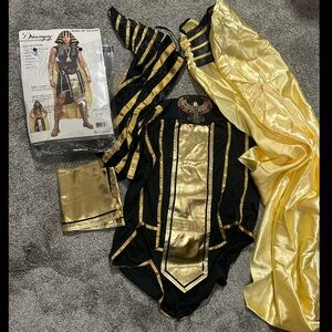 King Of Egypt Halloween Costume 4 pieces no shirt no necklace sz xl